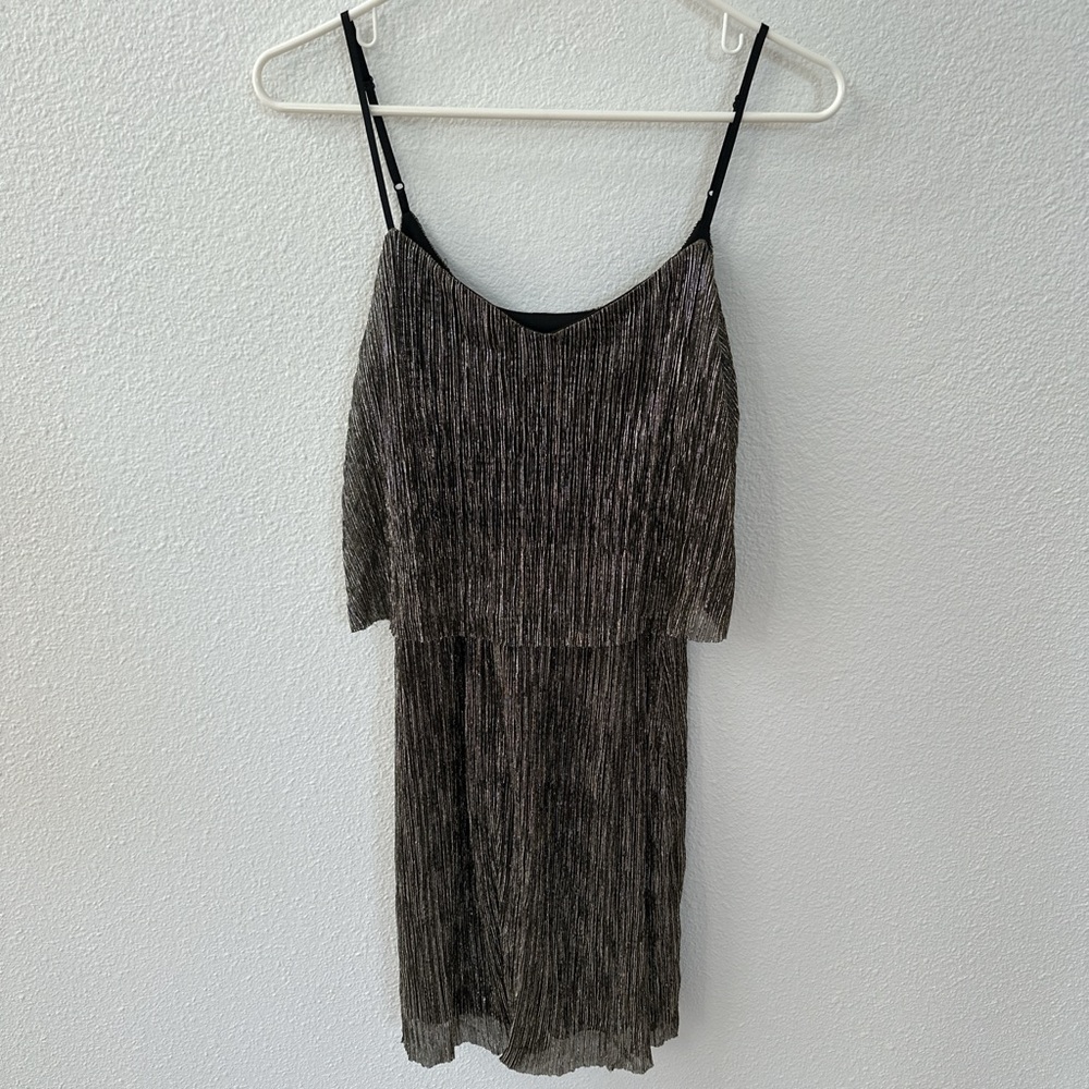 Metallic silver dress